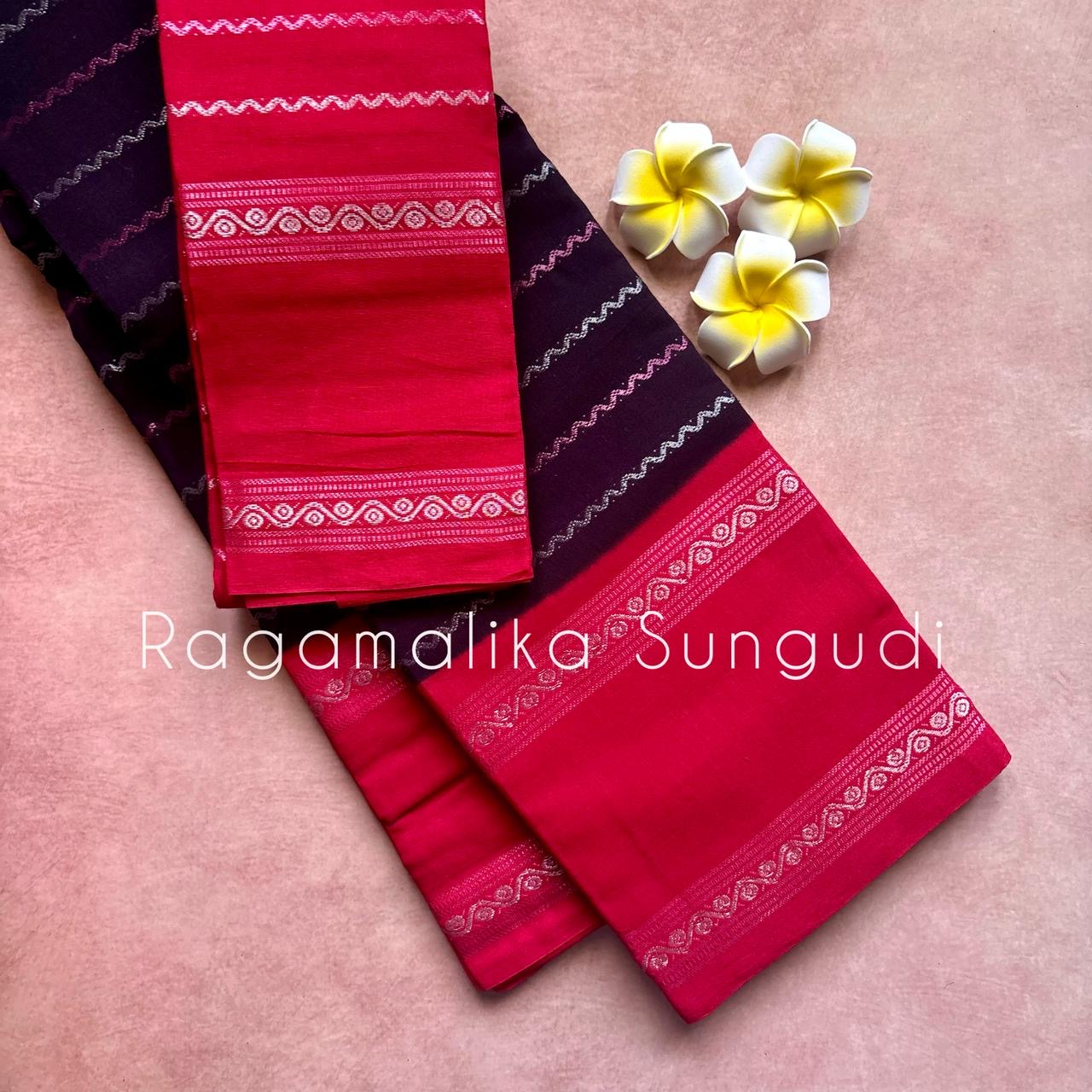 Ragamalika Sungudi Cotton Saree