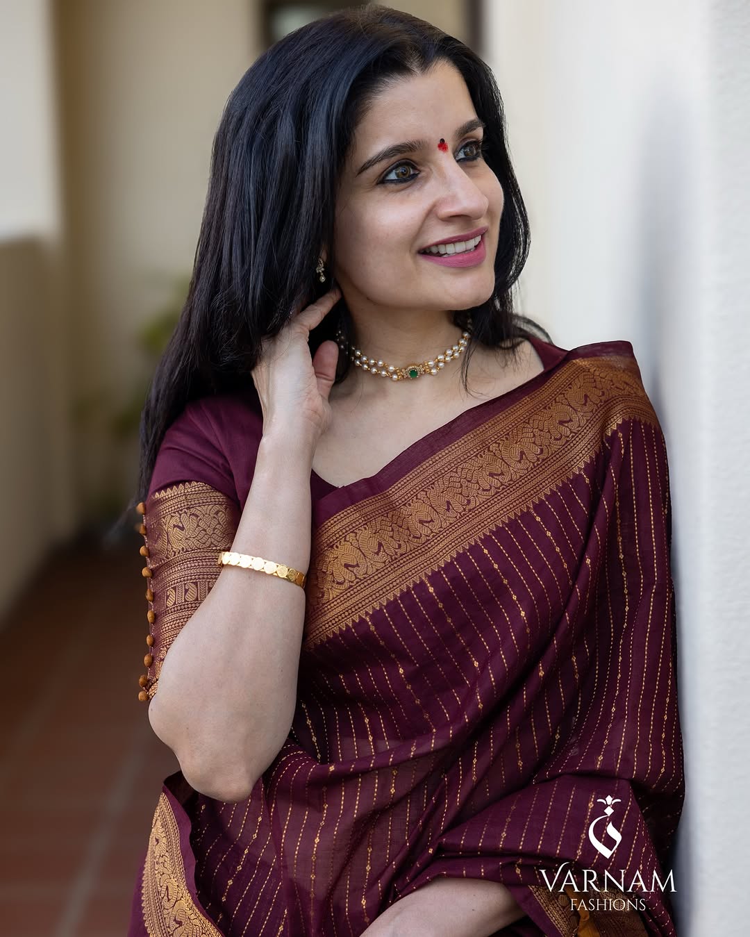 Maroon Rich Pallu Kanchi Cotton Saree