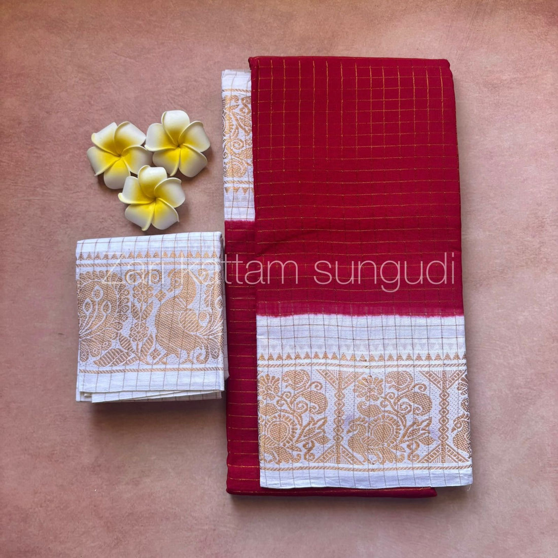 Zari Kattam Sungudi Cotton Sarees