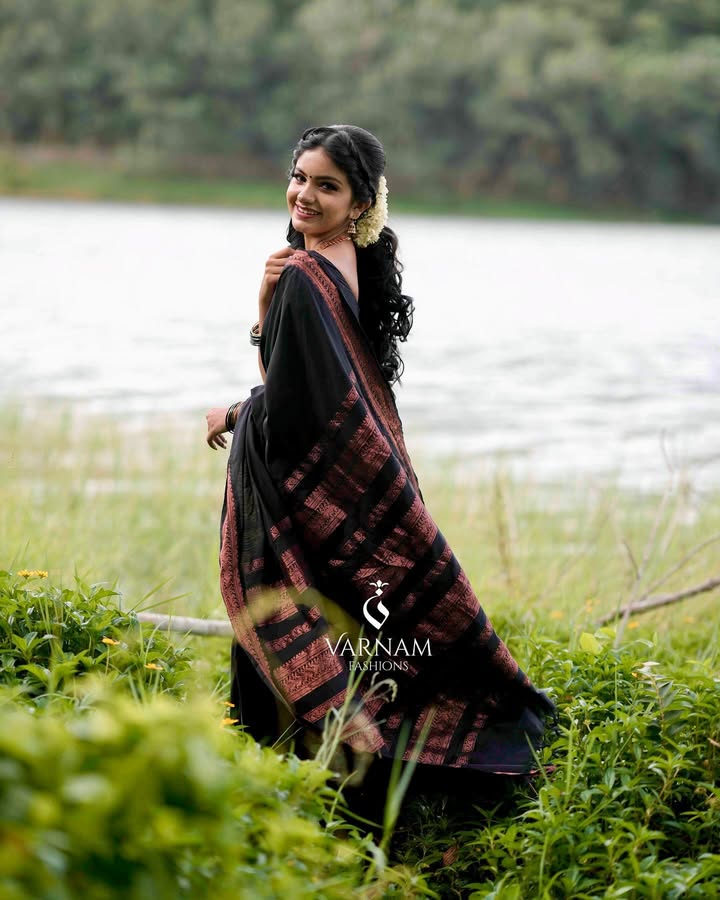 Black Copper Kalyani Cotton Saree