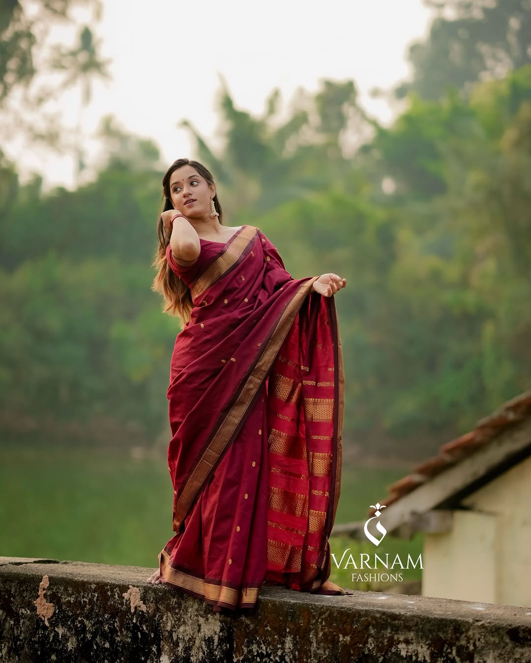 Maroon Kalyani Cotton Saree