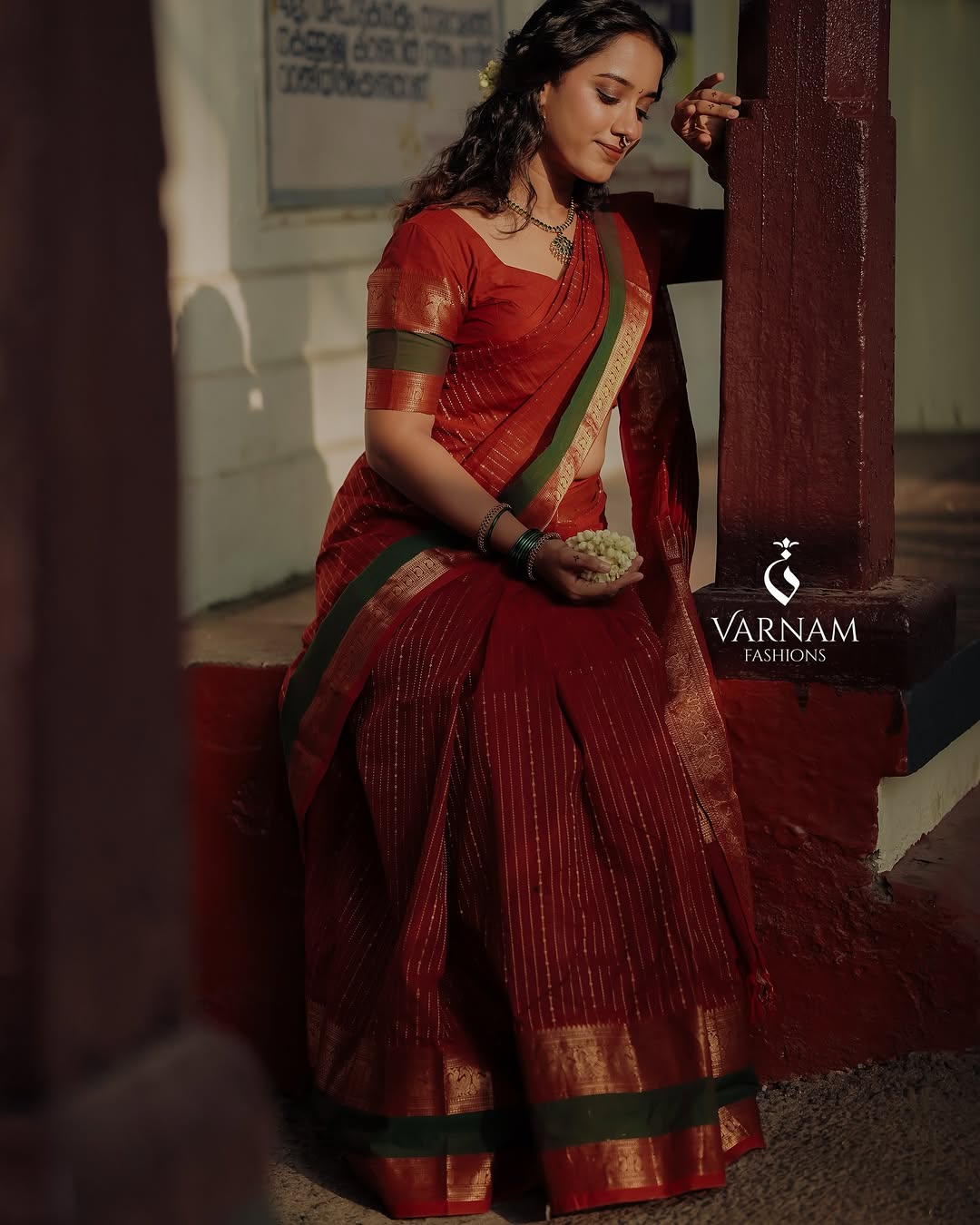 Red Rich Pallu Kanchi Cotton Saree
