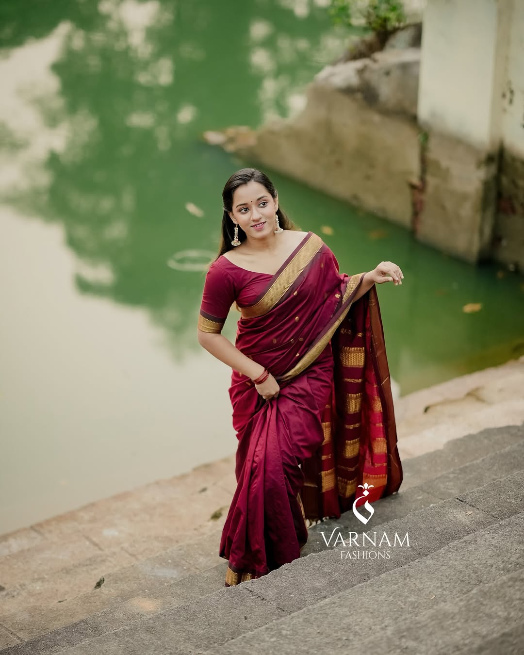 Maroon Kalyani Cotton Saree