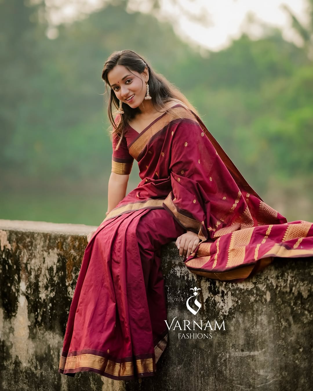 Maroon Kalyani Cotton Saree