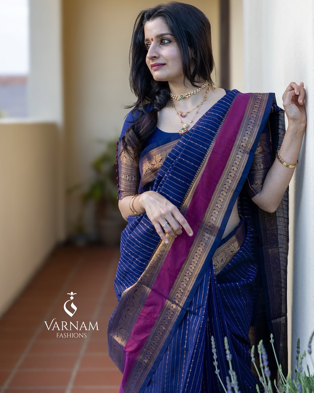 Blue Rich Pallu Kanchi Cotton Saree