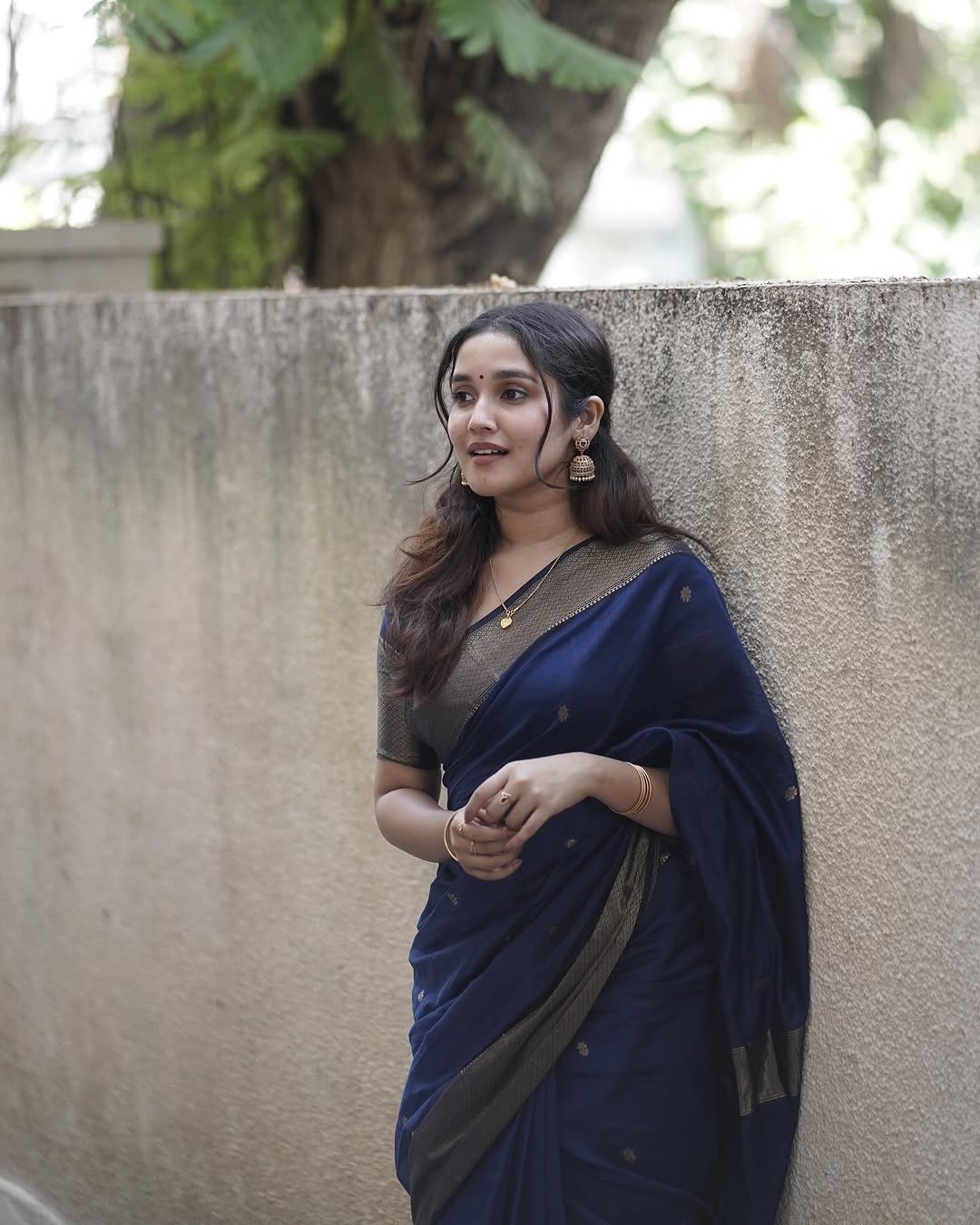 Blue Maheshwari Silk Cotton Saree