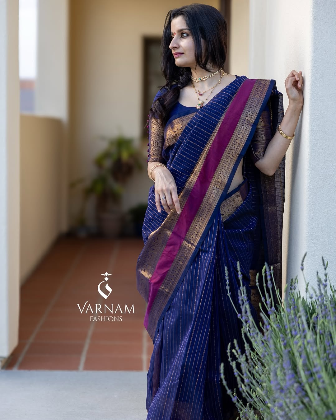 Blue Rich Pallu Kanchi Cotton Saree