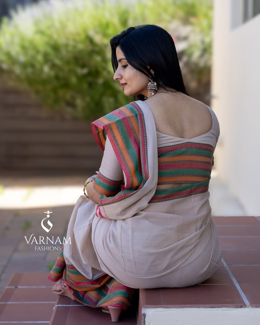 Halfwhite Narayanpet Cotton Saree