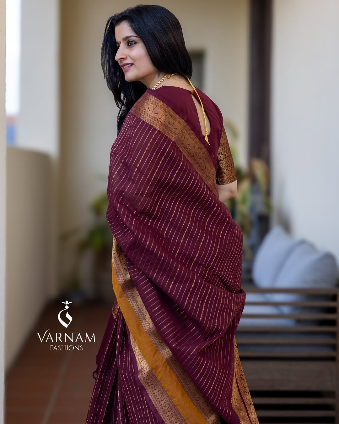 Maroon Rich Pallu Kanchi Cotton Saree