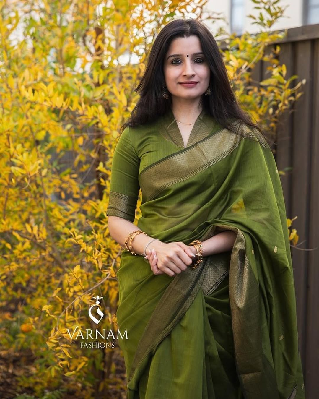 Green Maheshwari Silk Cotton Saree