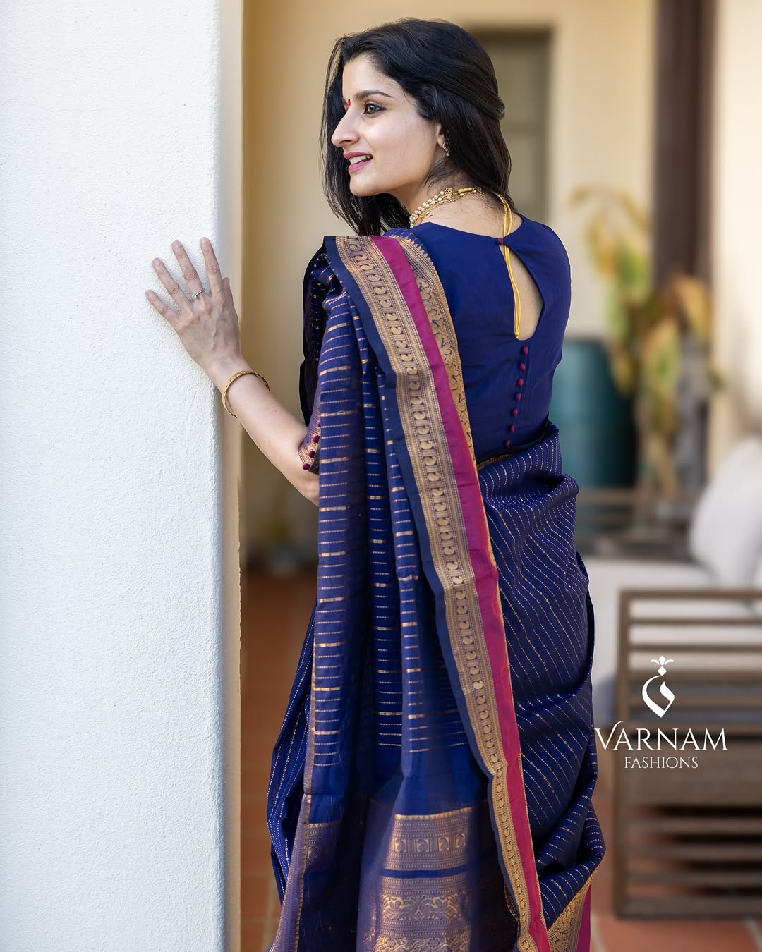 Blue Rich Pallu Kanchi Cotton Saree