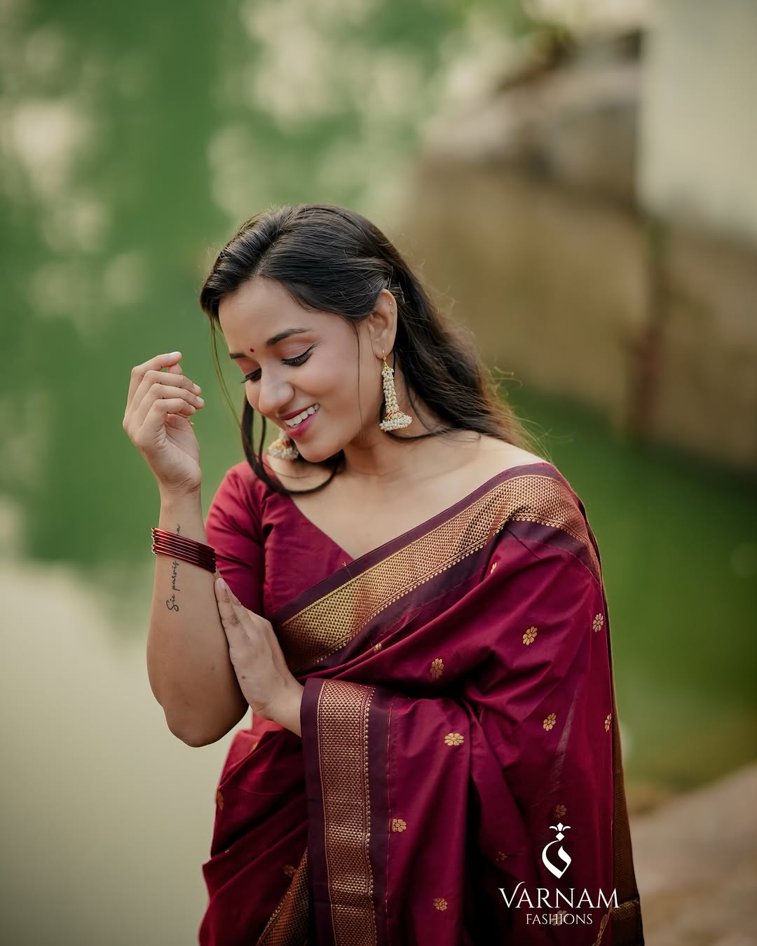 Maroon Kalyani Cotton Saree