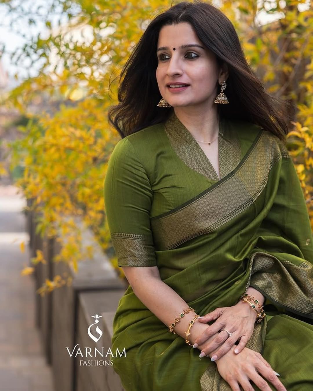 Green Maheshwari Silk Cotton Saree