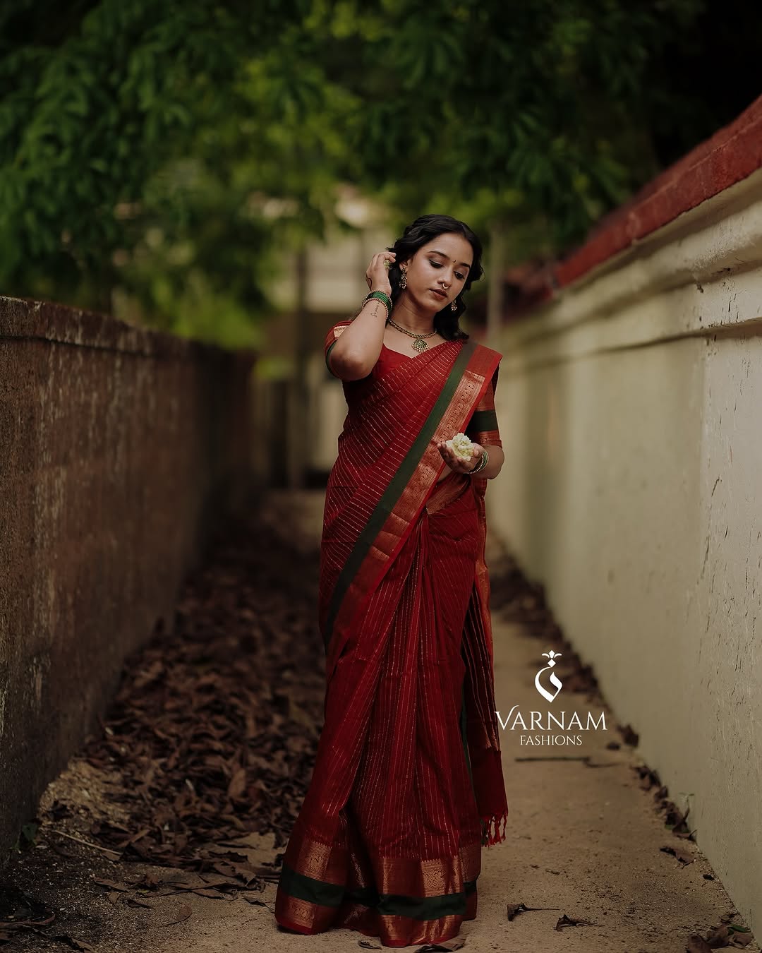 Red Rich Pallu Kanchi Cotton Saree