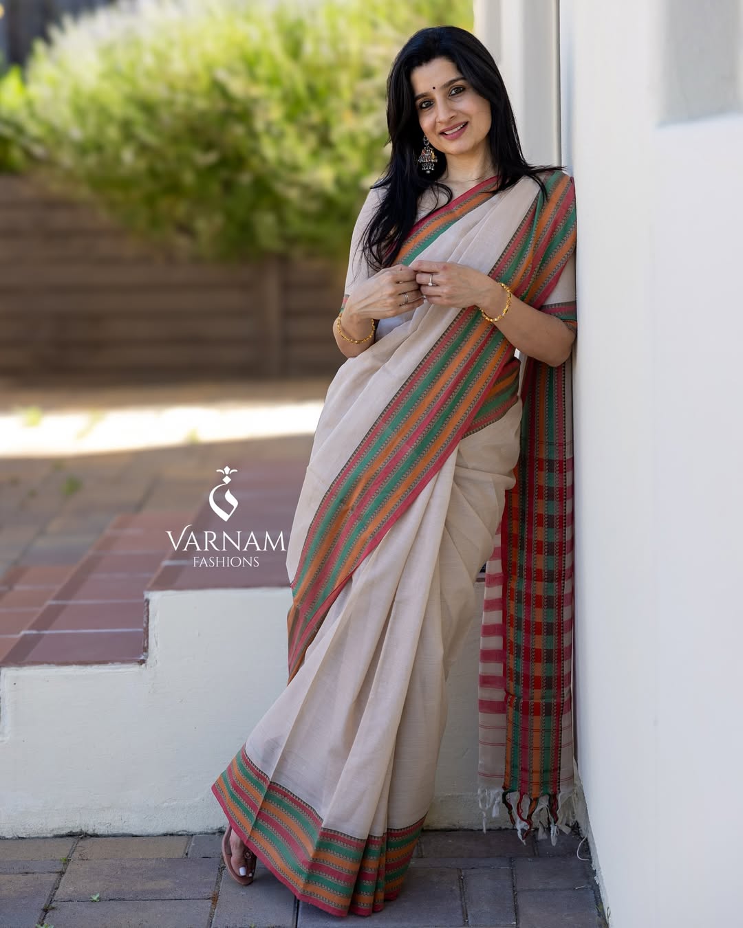 Halfwhite Narayanpet Cotton Saree