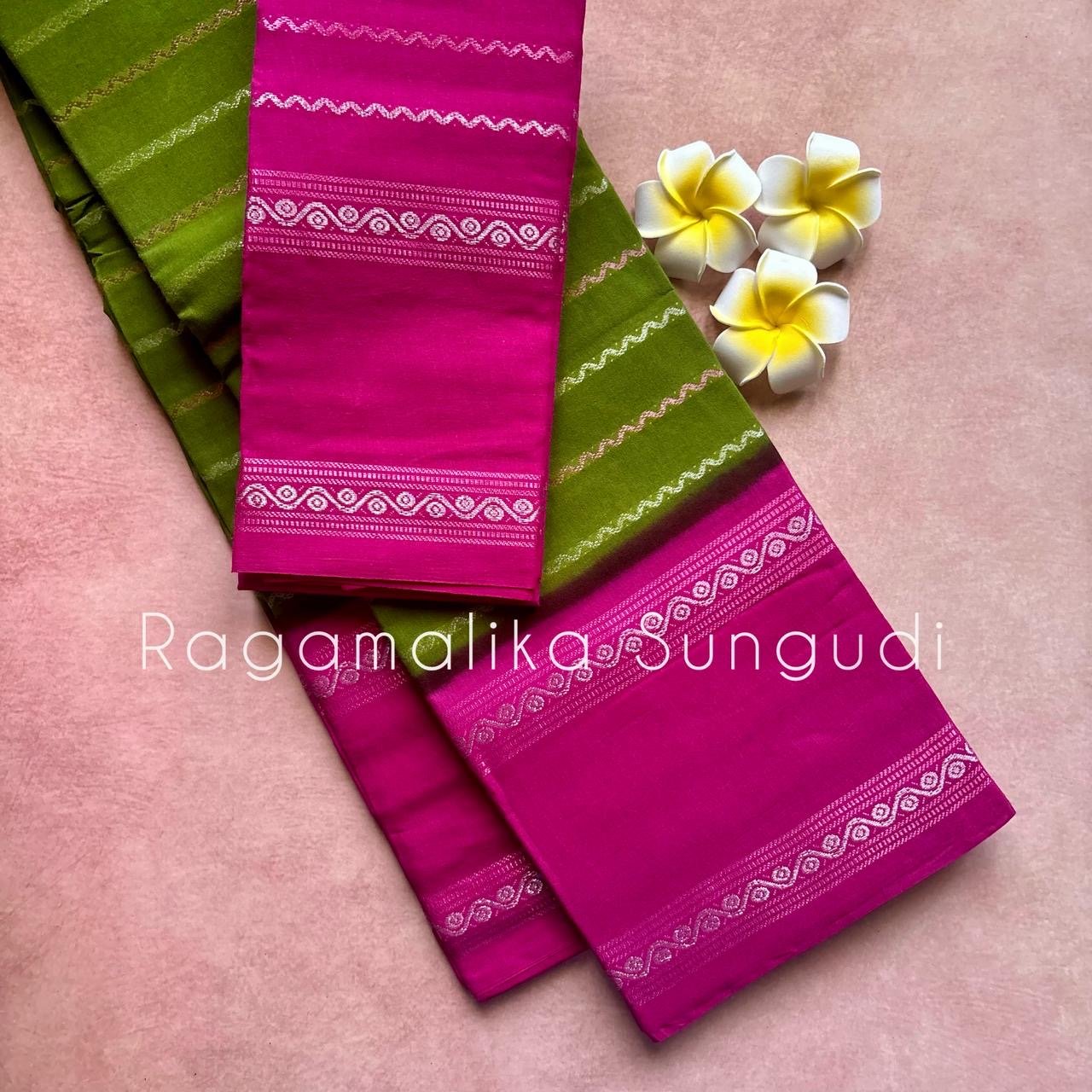 Ragamalika Sungudi Cotton Saree