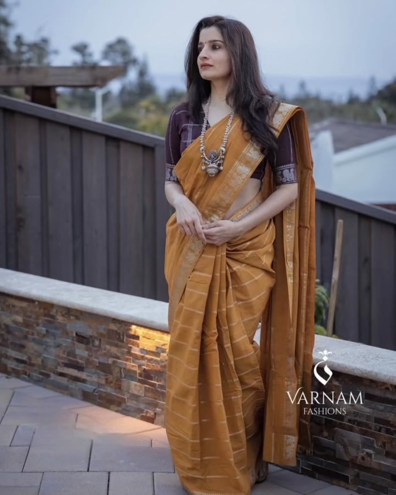 Mustard Silver Velthari Sungudi Cotton Saree