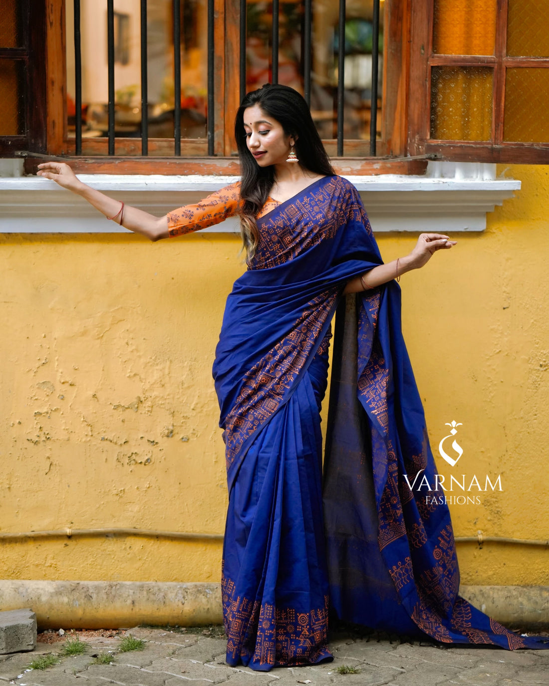 Royal Blue South Cotton Saree