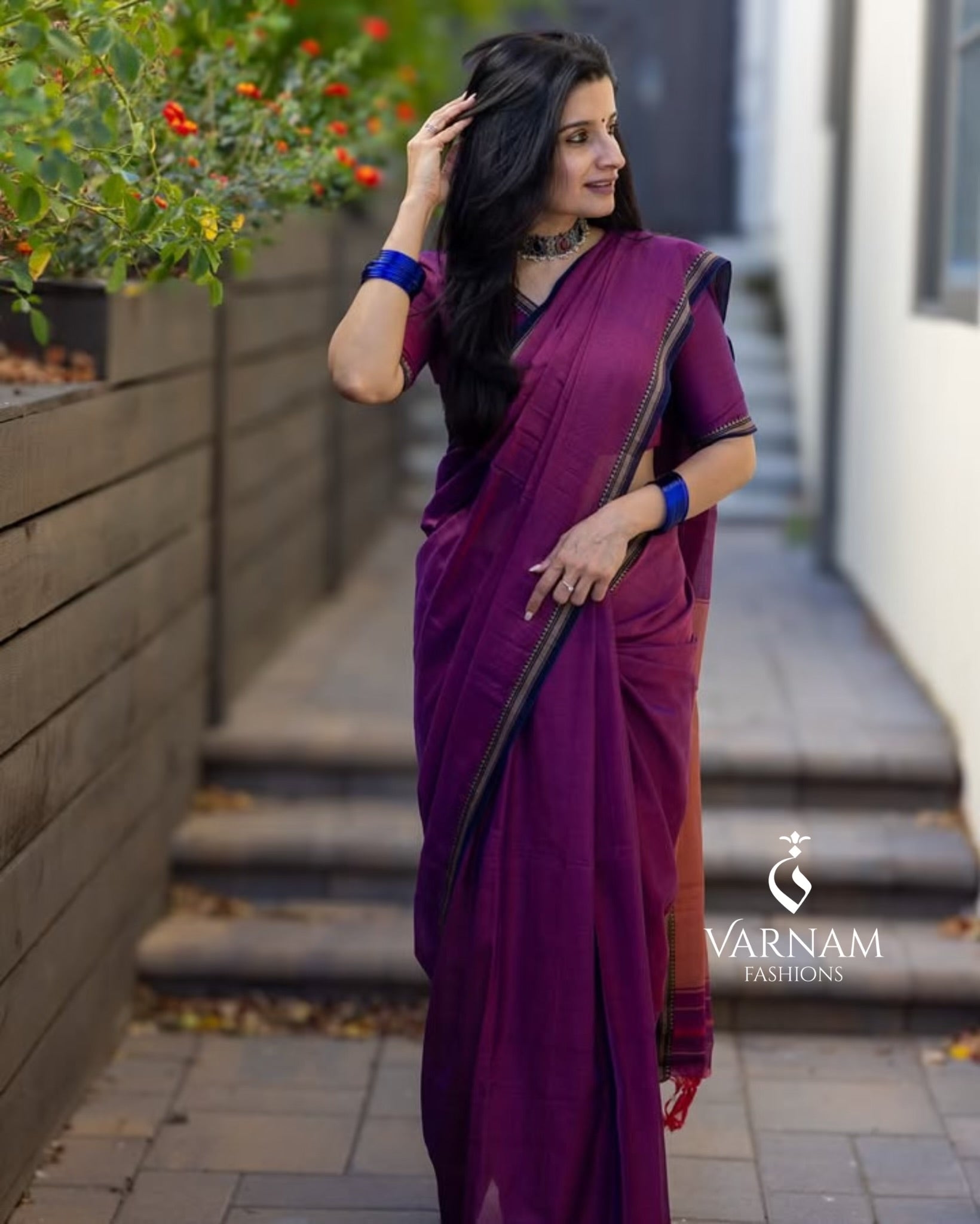 Pink Narayanpet Cotton Saree