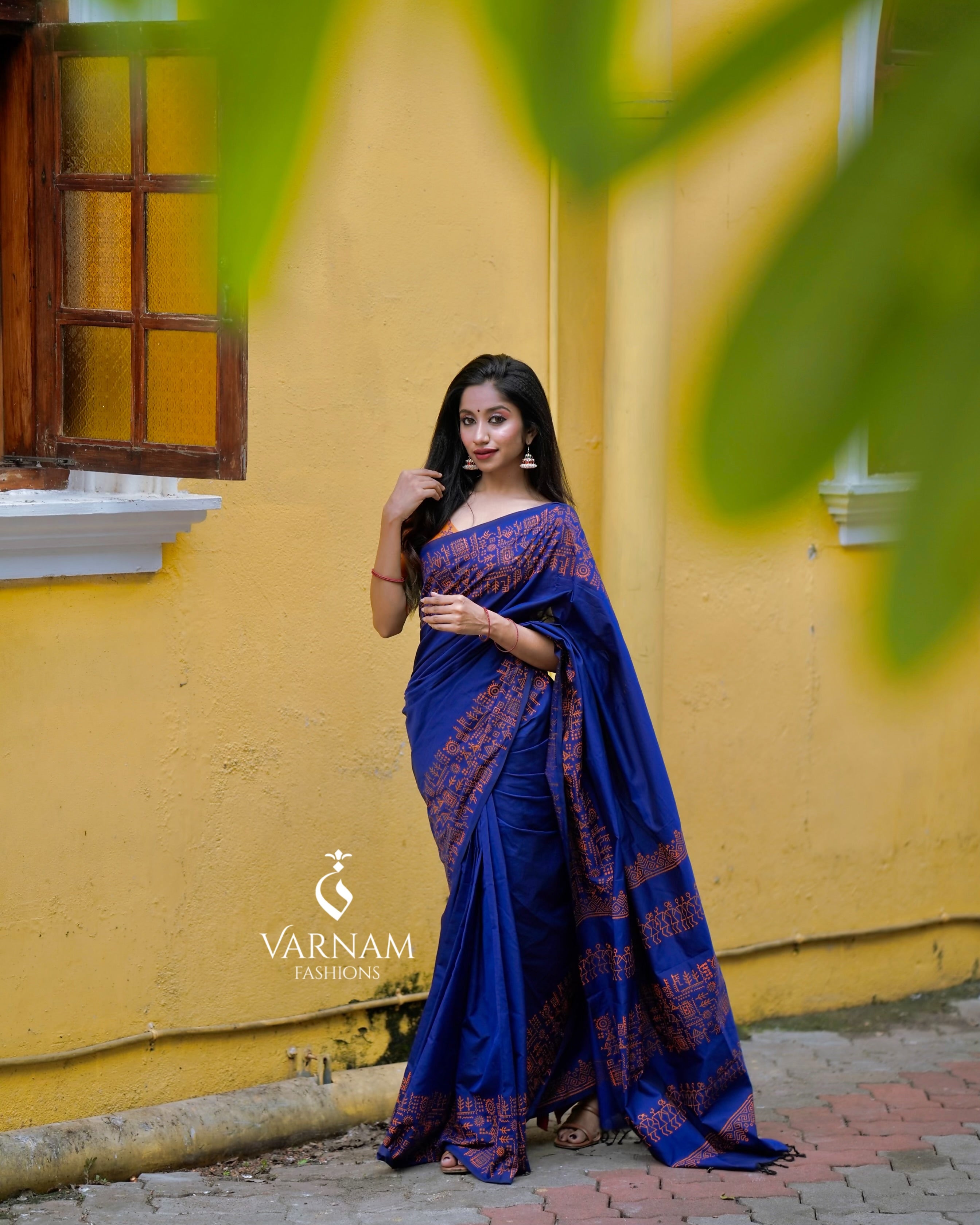 Royal Blue South Cotton Saree
