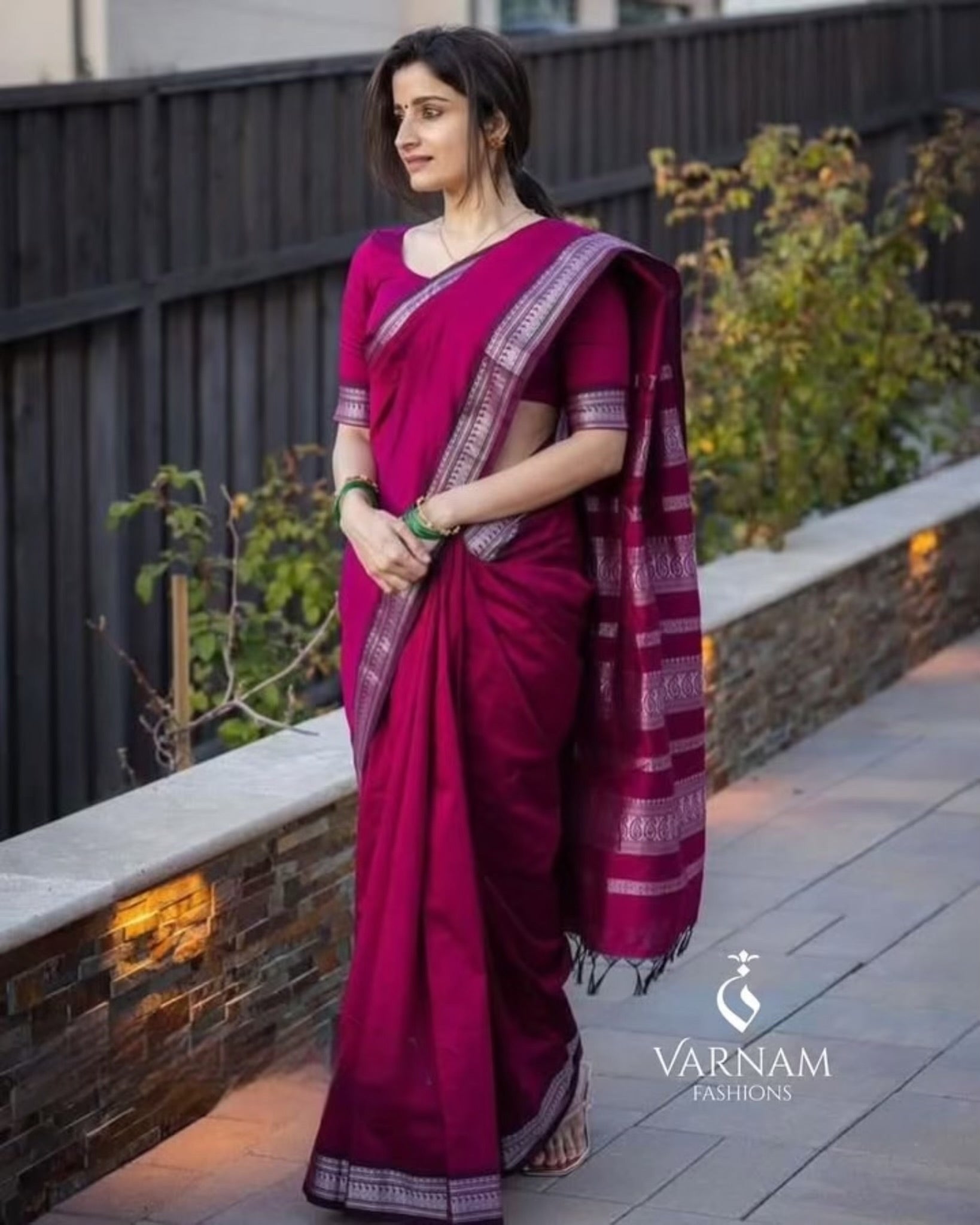 Pink Silver Kalyani Cotton Saree