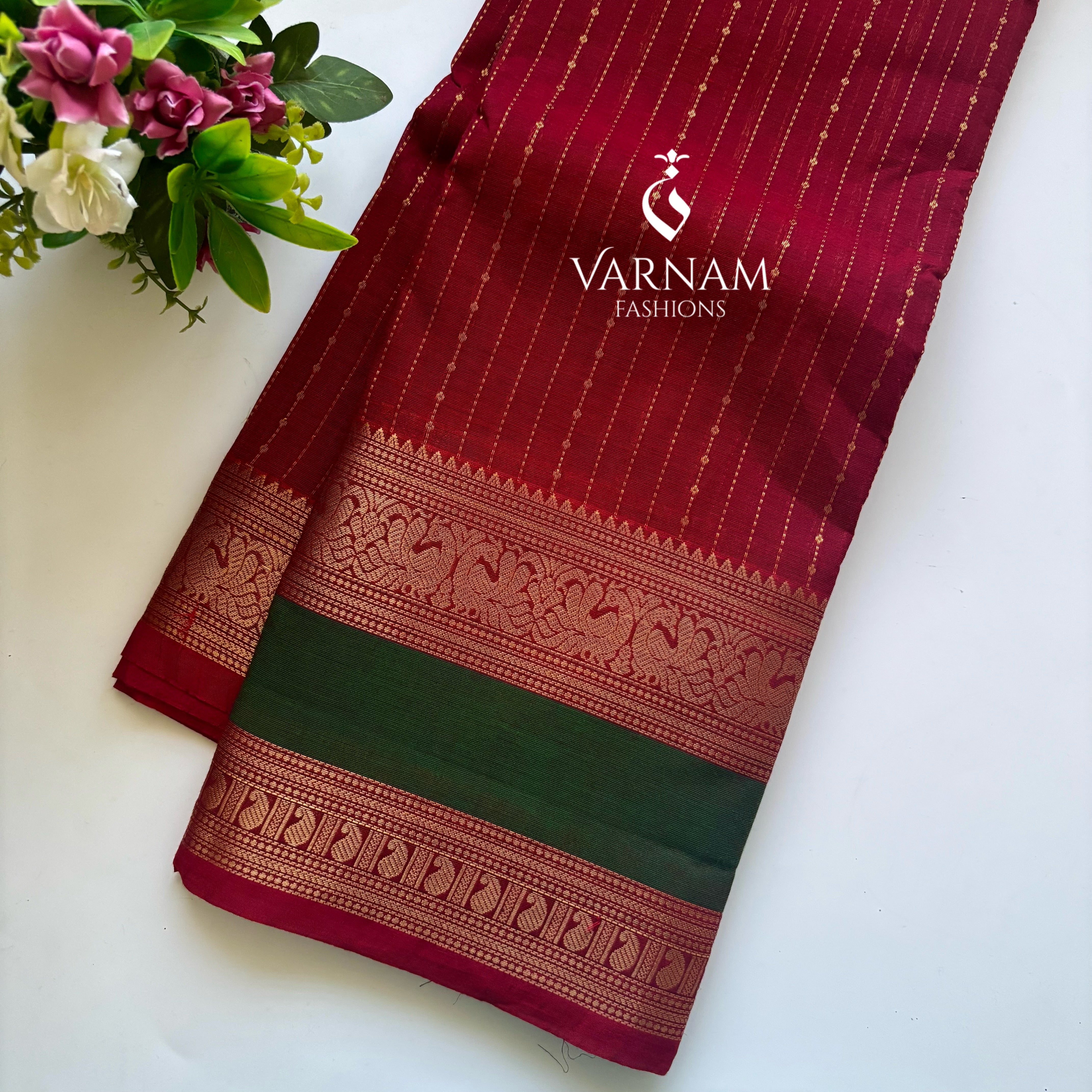 Premium Kanchi Cotton Saree With Rich Pallu