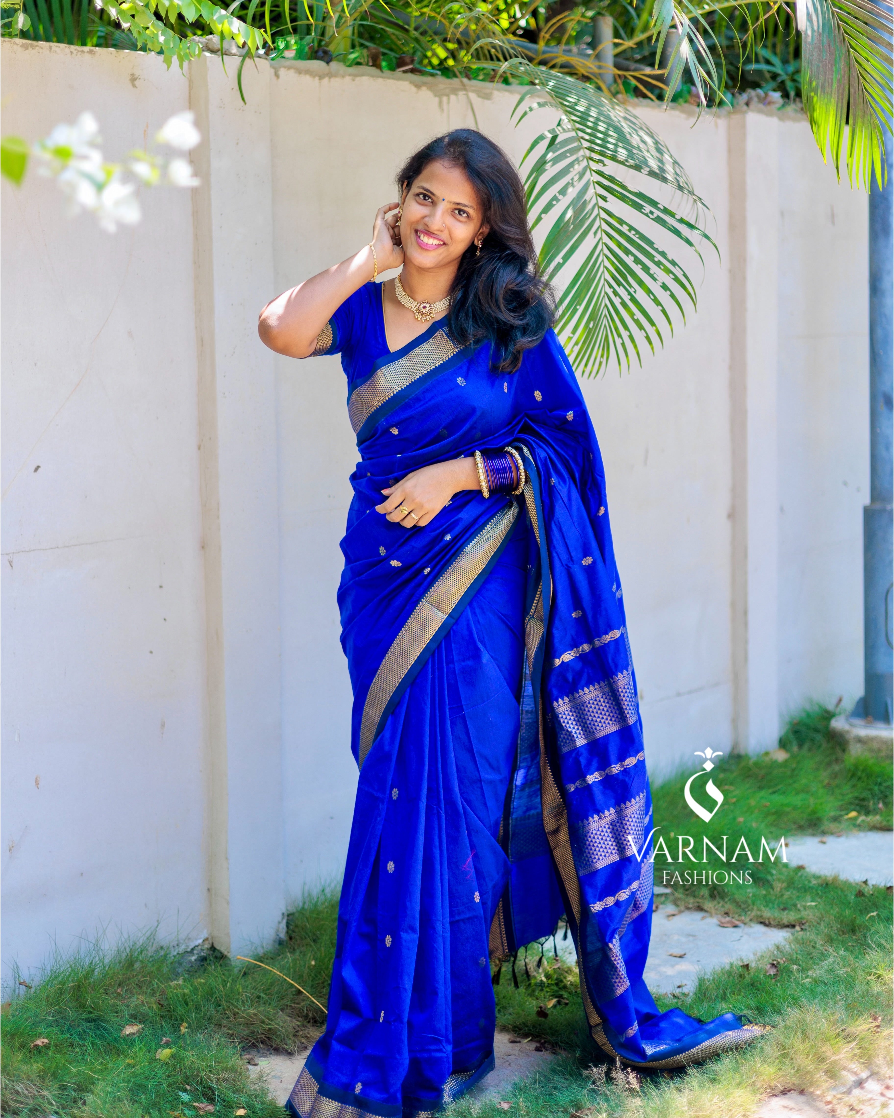 Royal Blue Kalyani Cotton Saree