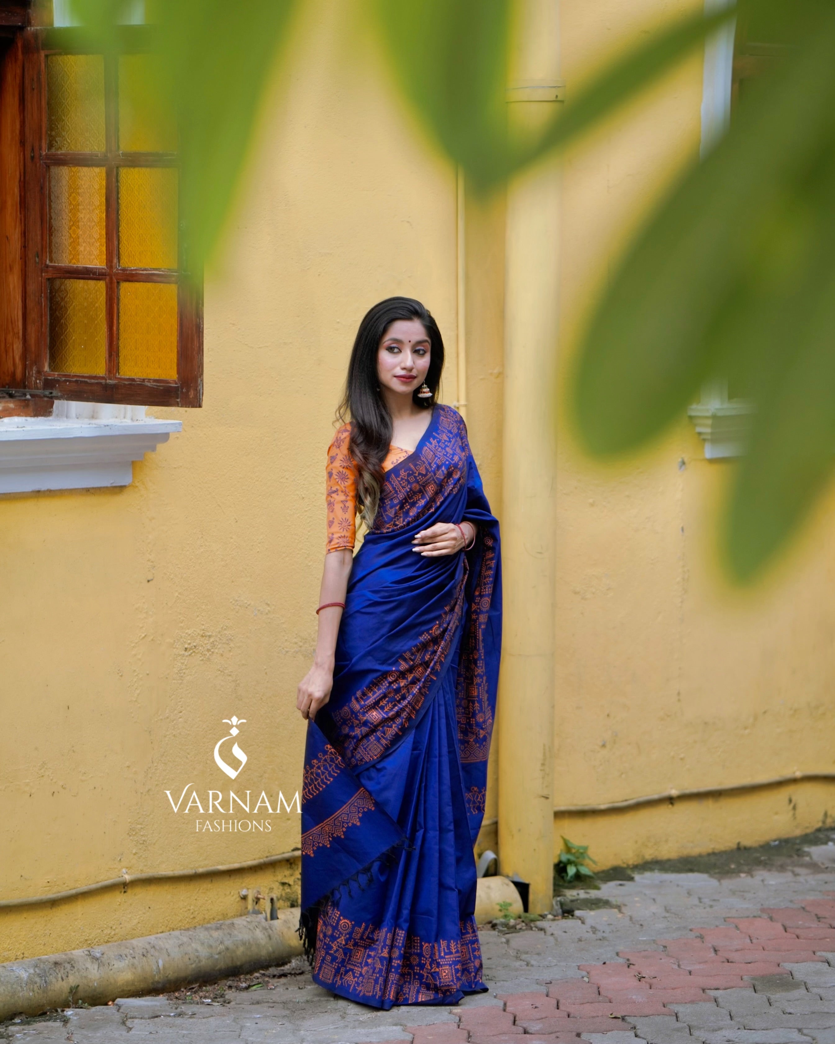 Royal Blue South Cotton Saree