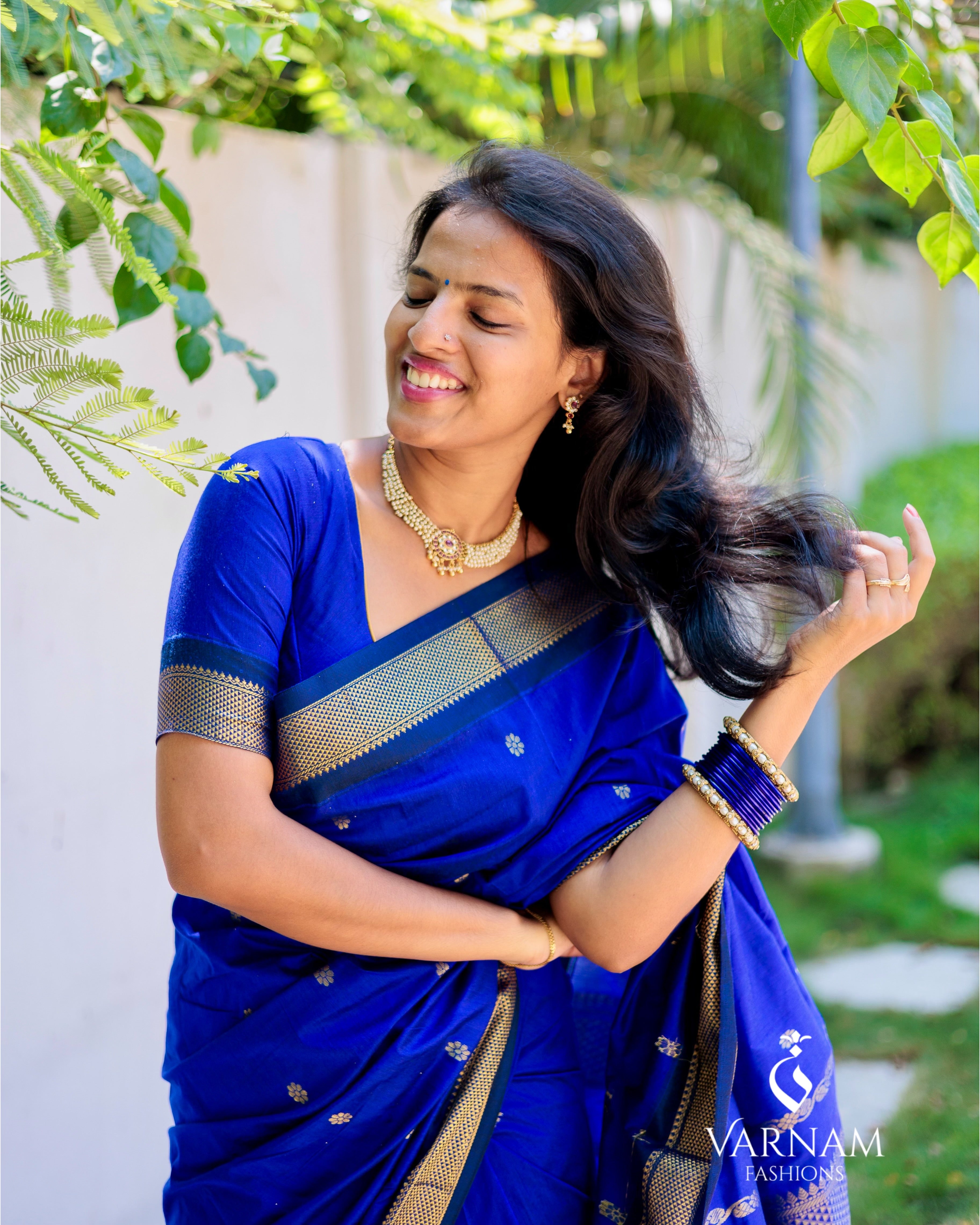 Royal Blue Kalyani Cotton Saree