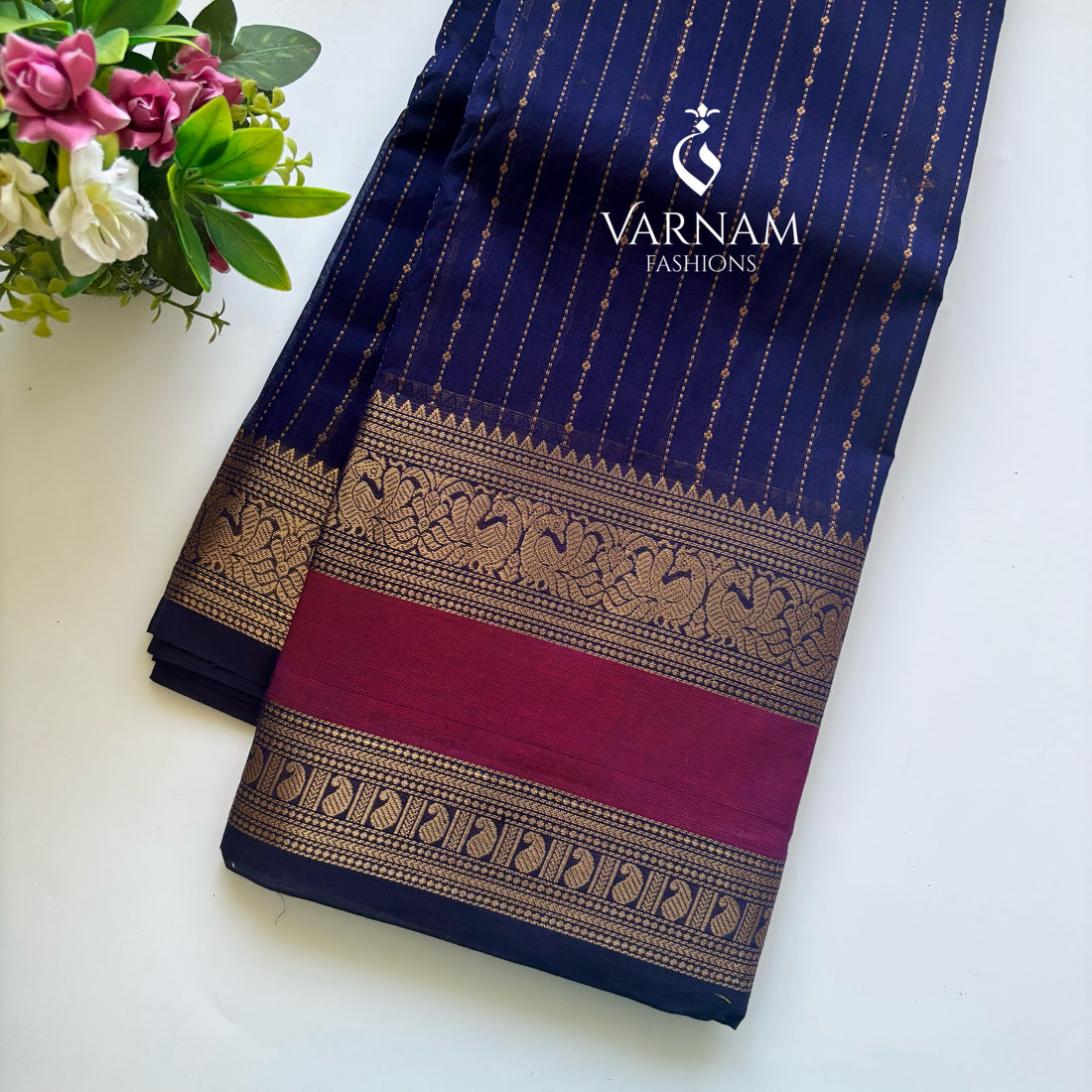 Premium Kanchi Cotton Saree With Rich Pallu