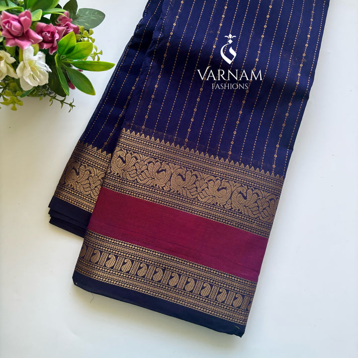 Premium Kanchi Cotton Saree With Rich Pallu