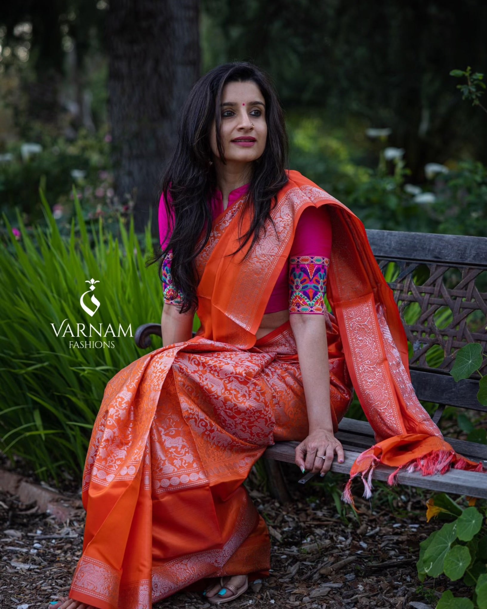 Orange Chinnalampattu Saree