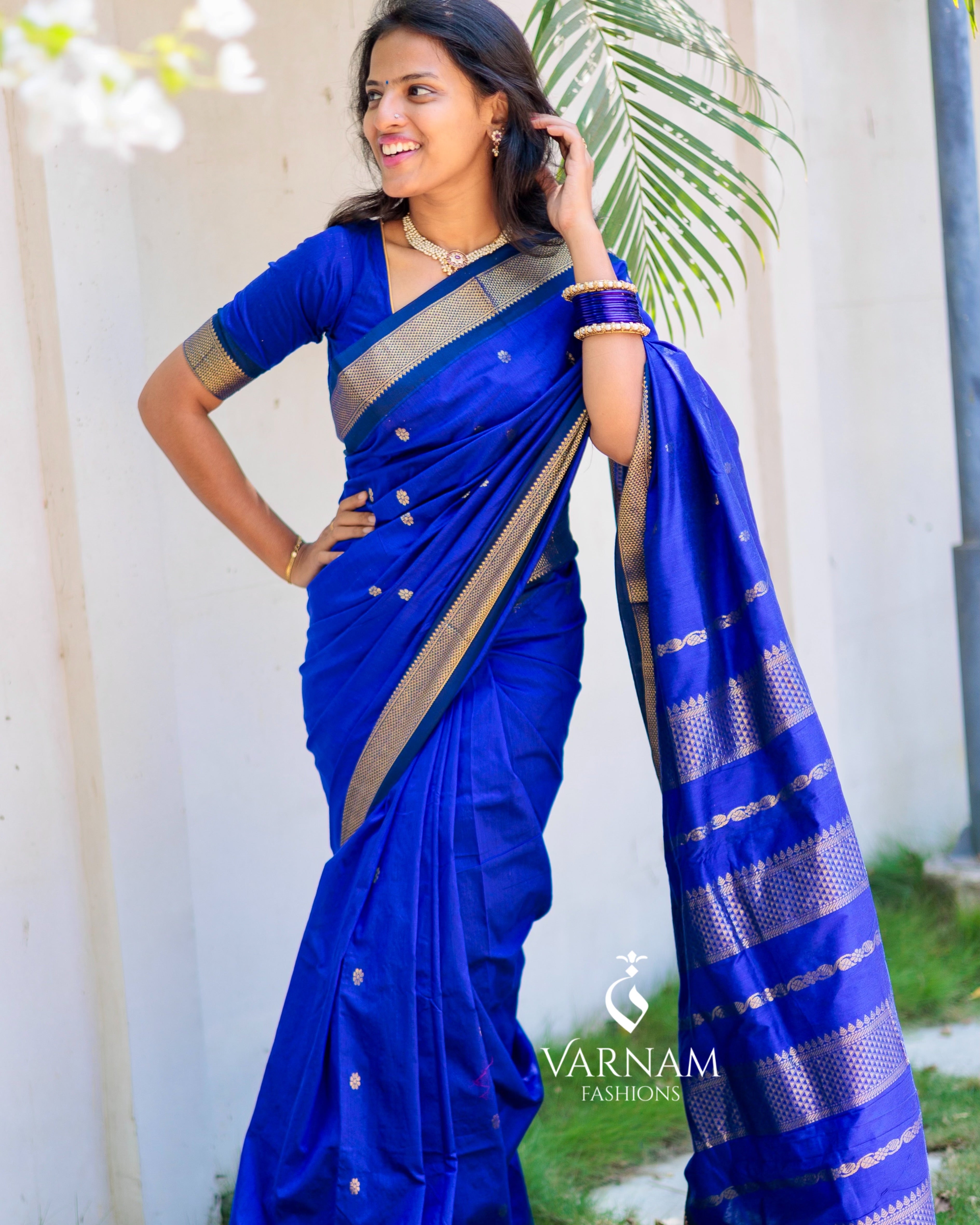 Royal Blue Kalyani Cotton Saree