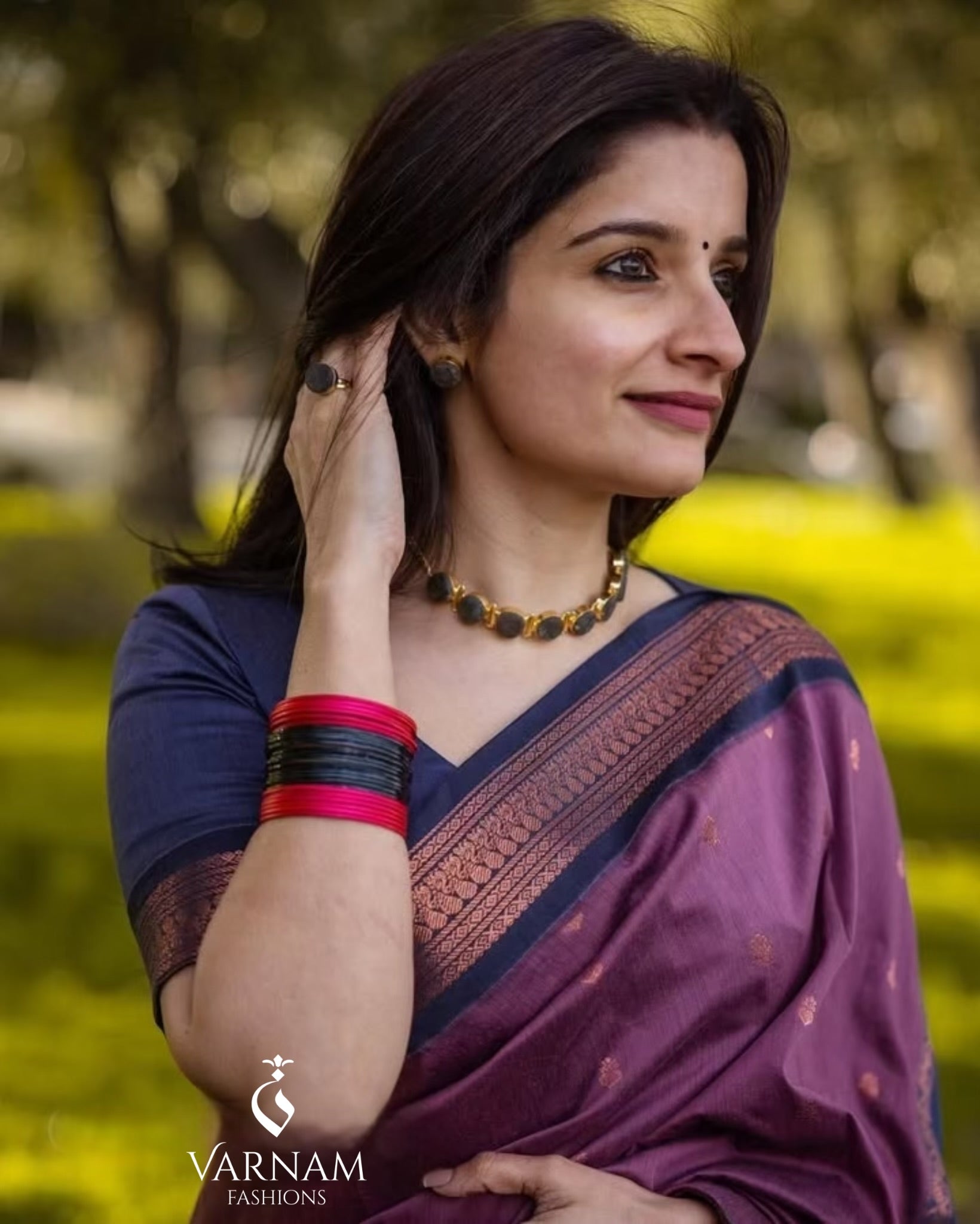 Onion Pink With Grey Kalyani Cotton Saree