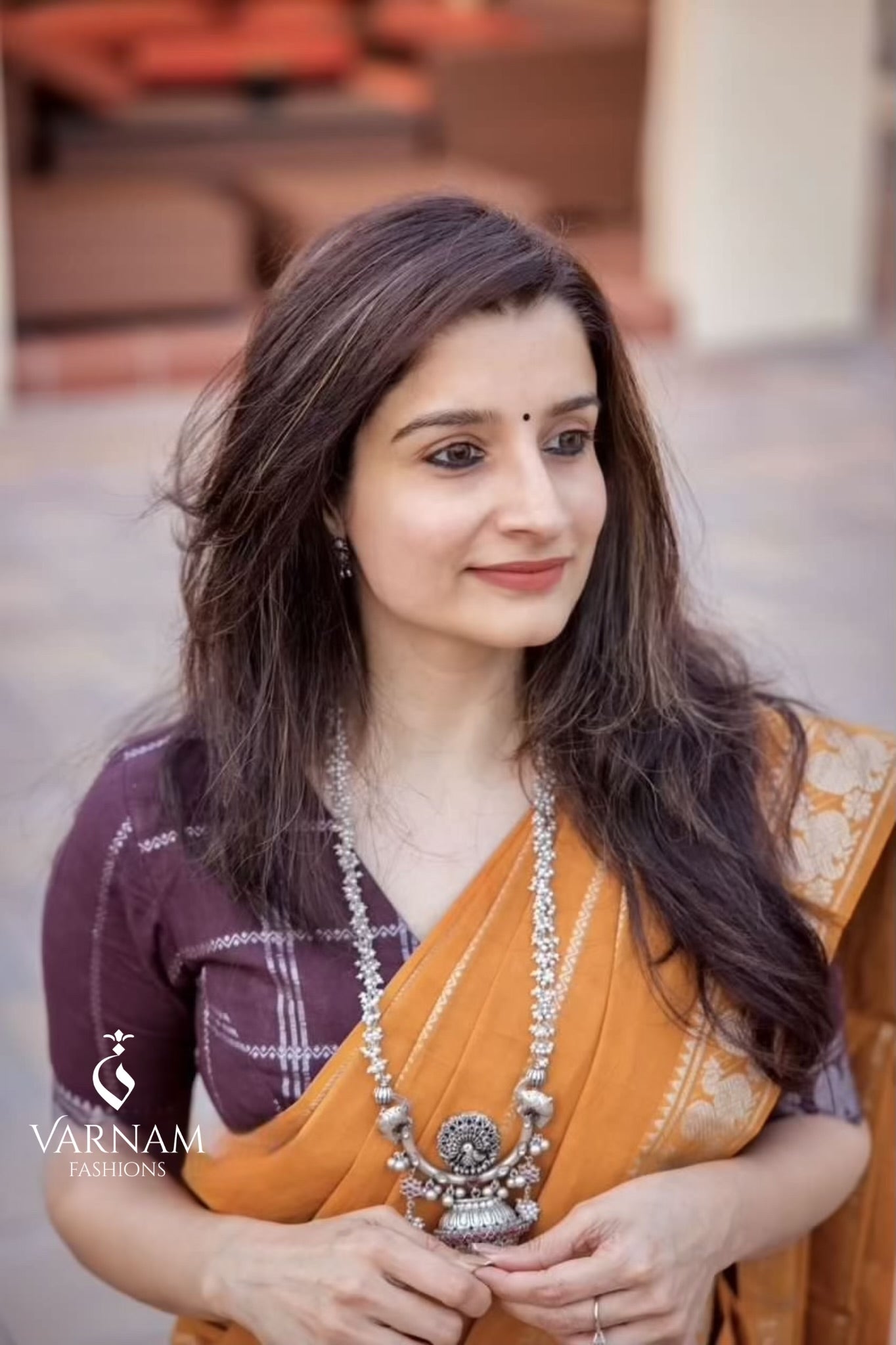 Mustard Silver Velthari Sungudi Cotton Saree