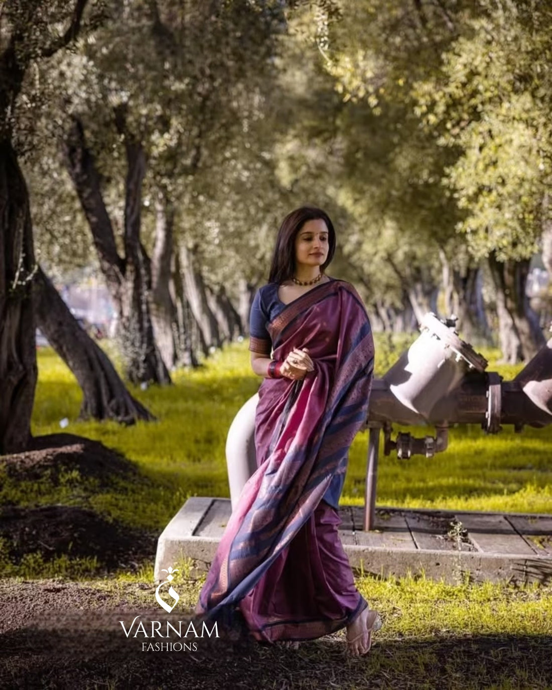 Onion Pink With Grey Kalyani Cotton Saree